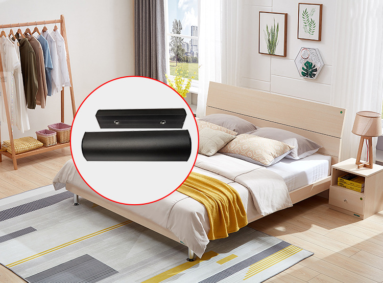 25厘板铝合金亚黑家具床边包角 床边装饰床护角 装饰件哑黑角码