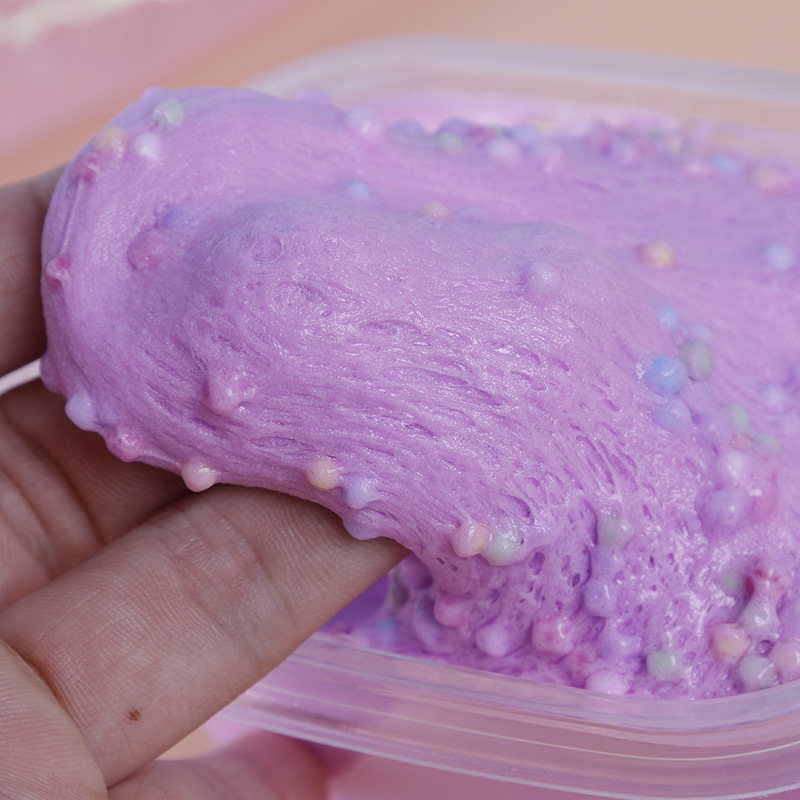 餐盒网红热销水晶泥起泡胶 越玩越大史莱姆解压泥儿童玩具diy