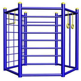 室外联合训练器爬杆吊环单杠肋木中小学体育设备