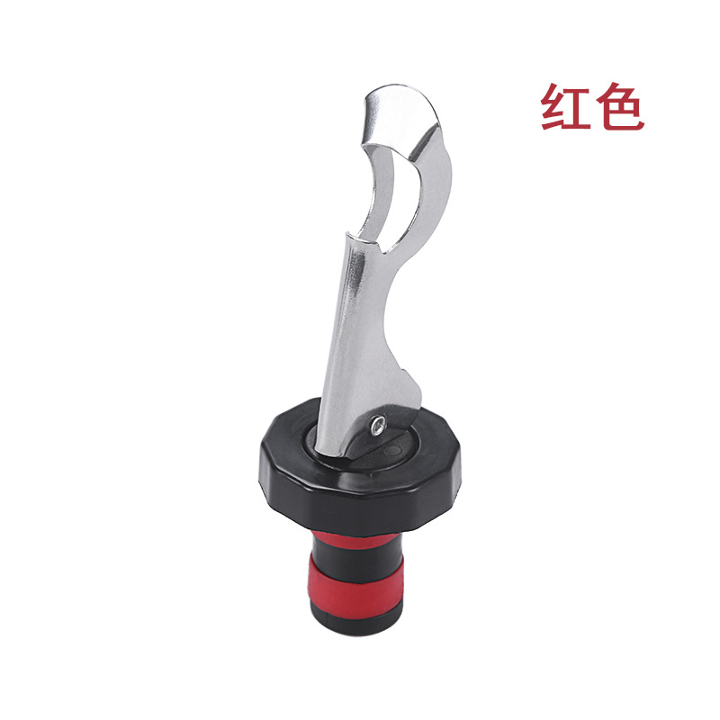 Creative Silica Gel Bottle Stopper Wine Stopper Sealed Leak-Proof Lower Pressure Cork Stainless Steel Open Jar Opener Keep Fresh Stopper