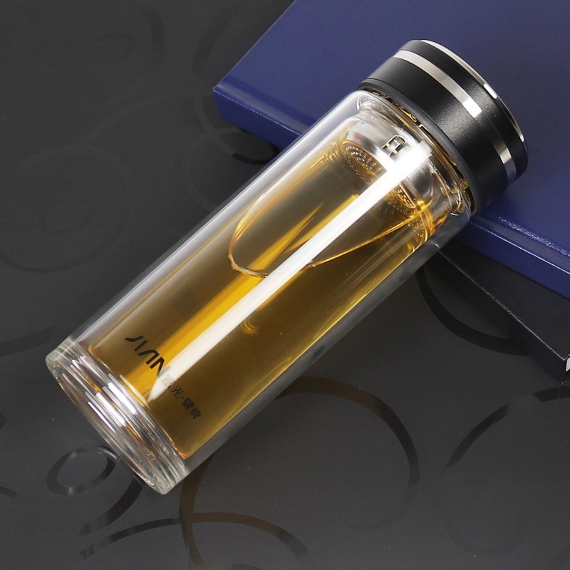 富光健牌双层水晶玻璃杯x1924大容量广告杯商务泡茶水杯加印logo