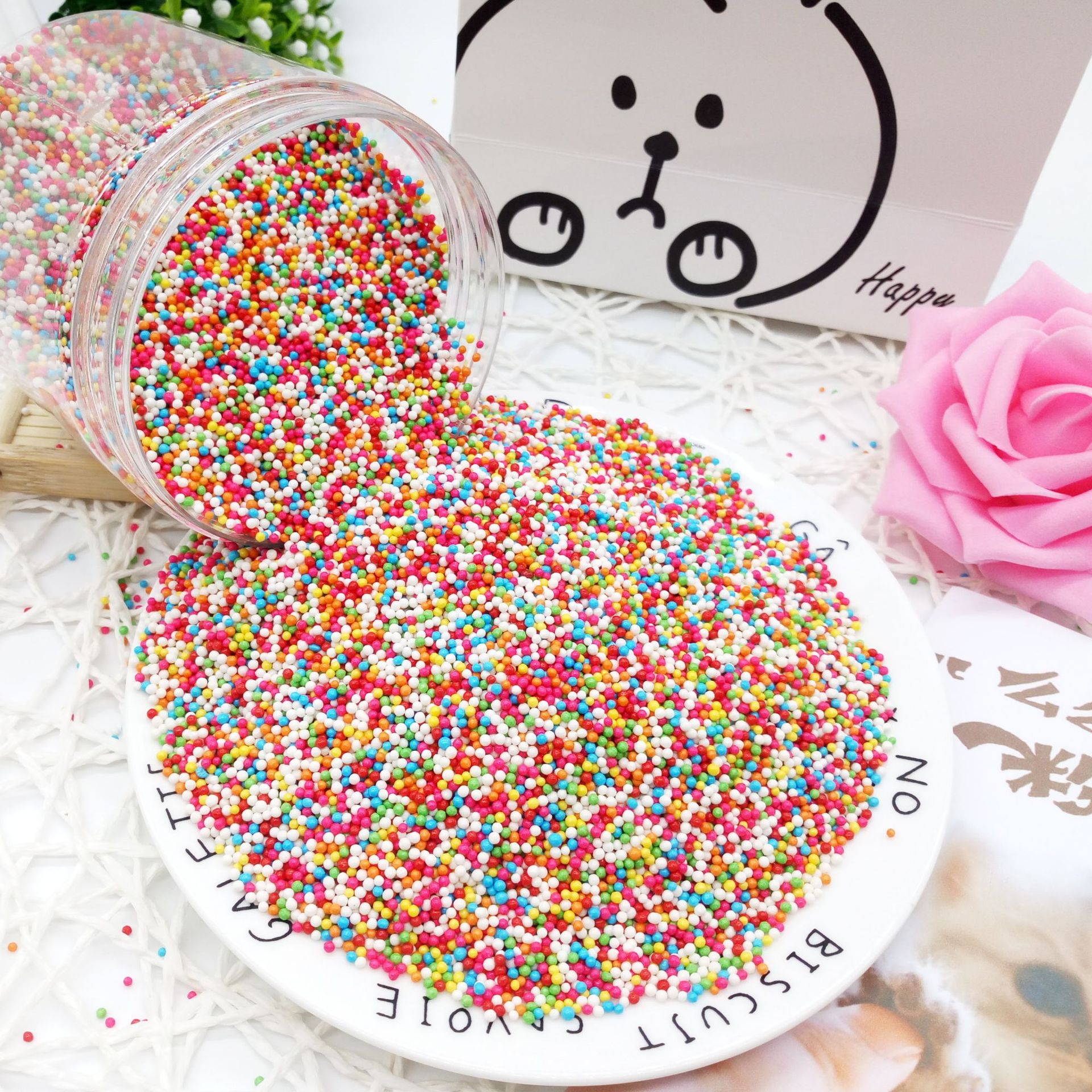 装饰糖果 彩糖 烘焙蛋糕彩糖果七彩糖珠 彩糖珠 冰淇淋饼干装饰糖