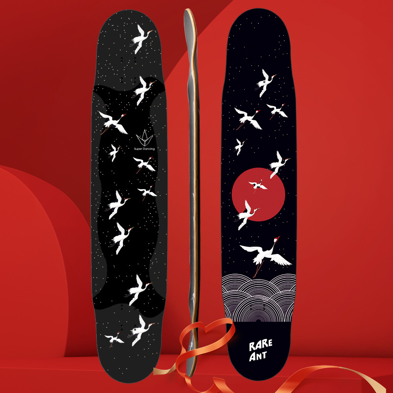 rare ant竹玻纤长板舞板滑板板面 纤维防刮图案