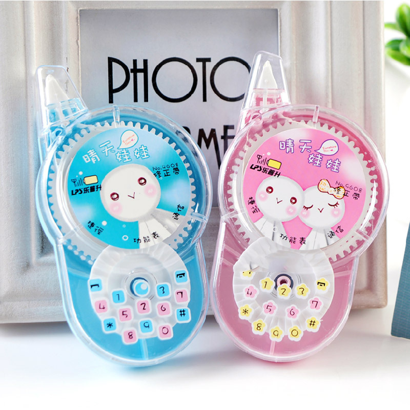 可爱晴天娃娃9608乐普升修正带 大容量24m学生修正带 创意涂改带