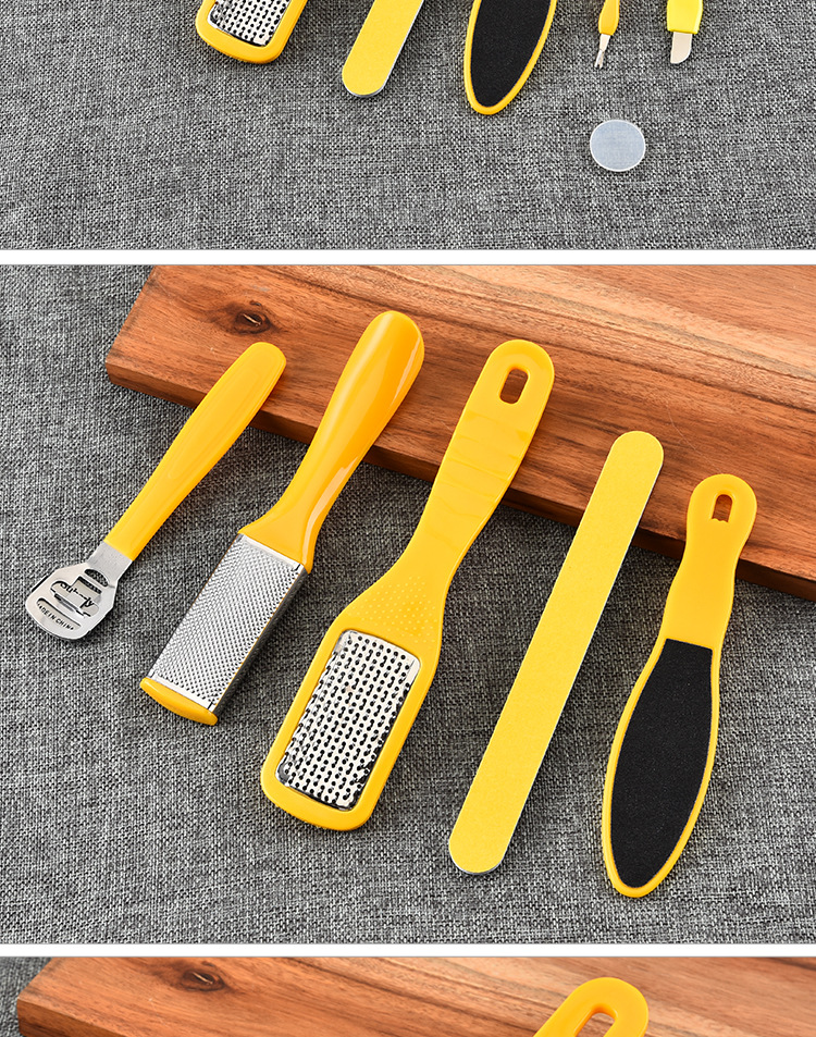 十合1脚板锉磨脚石脚皮搓刮脚器去死皮工具修刨脚刀套装地摊货源