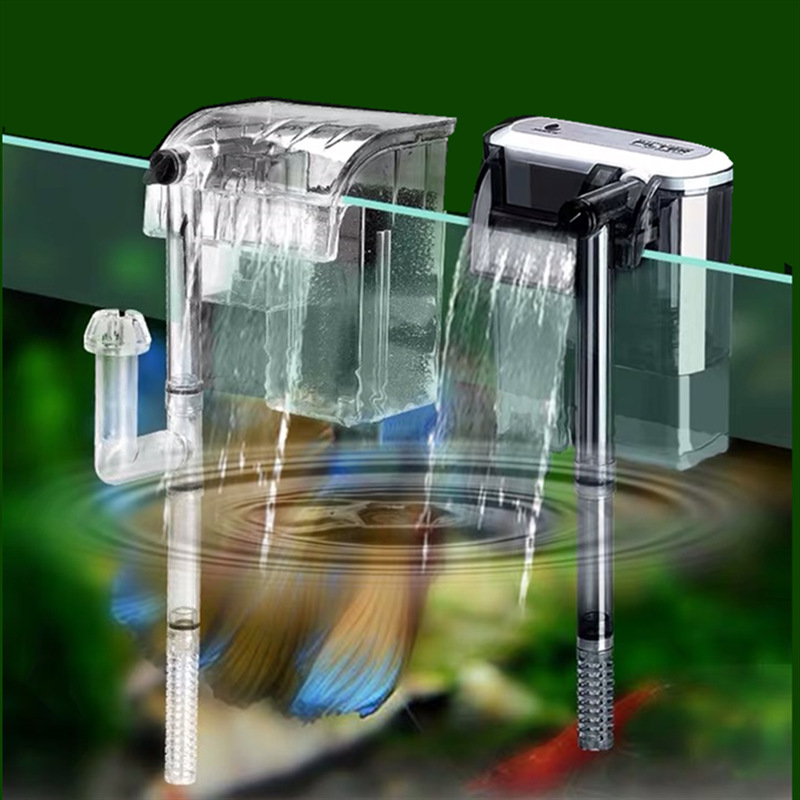 金利佳鱼缸过滤器金利佳壁挂式瀑布过滤节能三合一外置氧过滤器