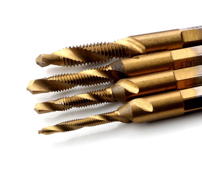 复合丝攻丝锥钻头六角柄钻攻倒角 螺旋机用丝锥m3m4m5m6m8m10