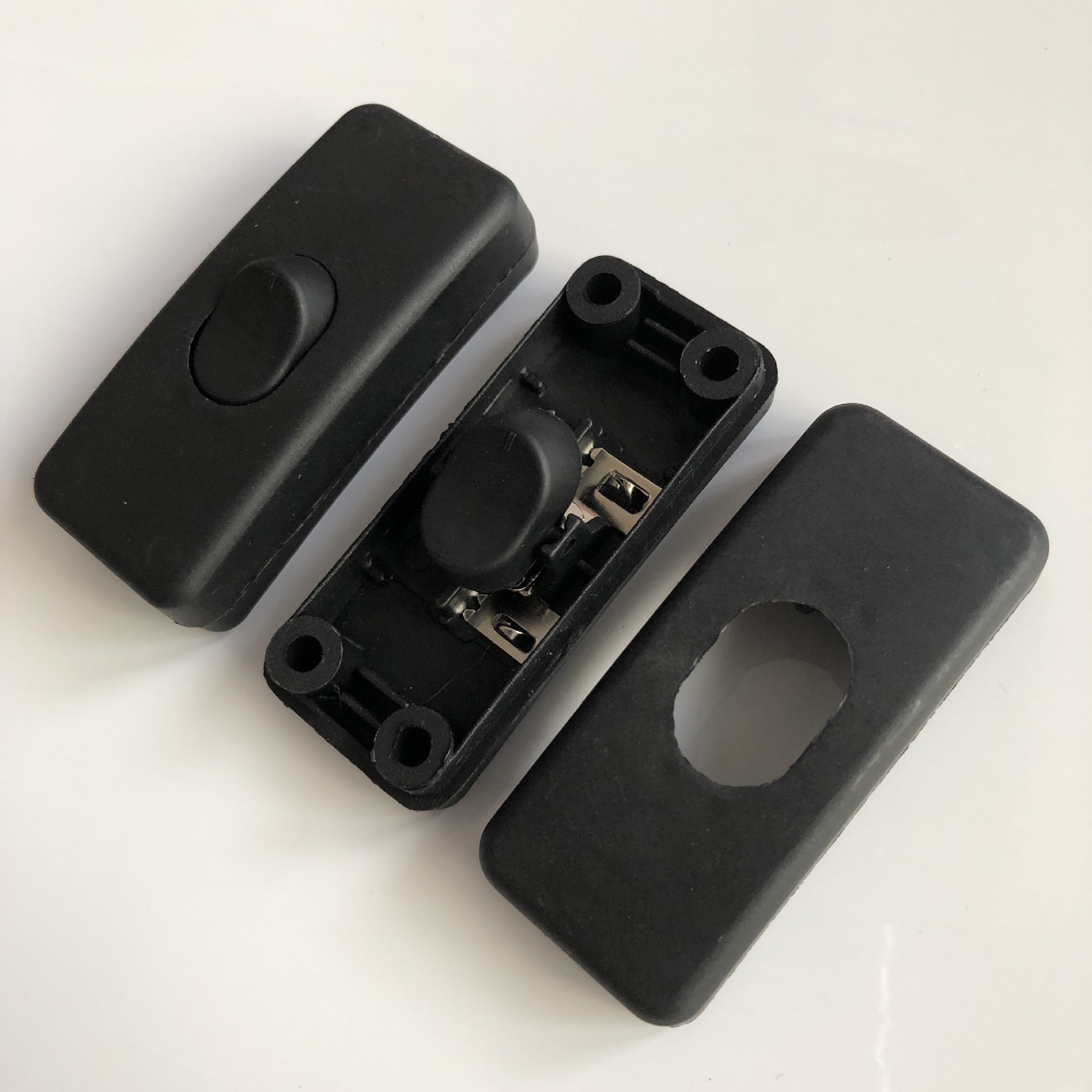 【厂家生产】303开关中途翘板按钮船型开关优质台灯线上开关黑色