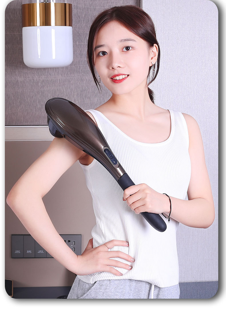 海豚型按摩器充电敲打捶肩颈部腰部全身电震振动手持式按摩棒