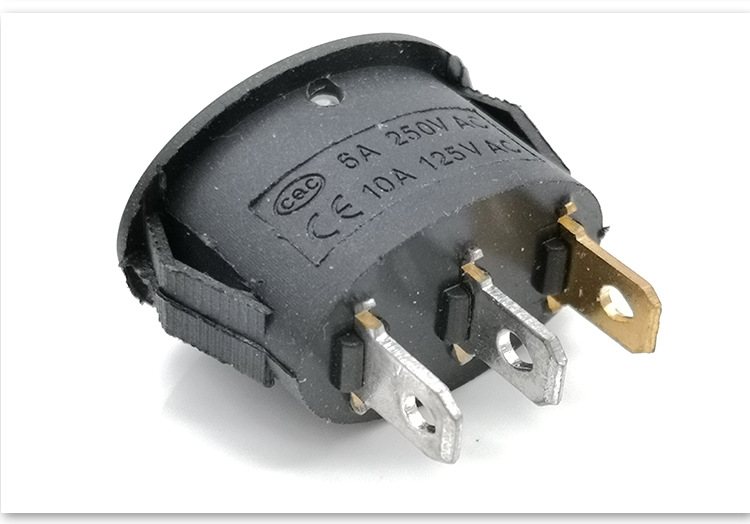 椭圆带灯开关 热水壶电子开关 电源不带灯两档三角按钮开关