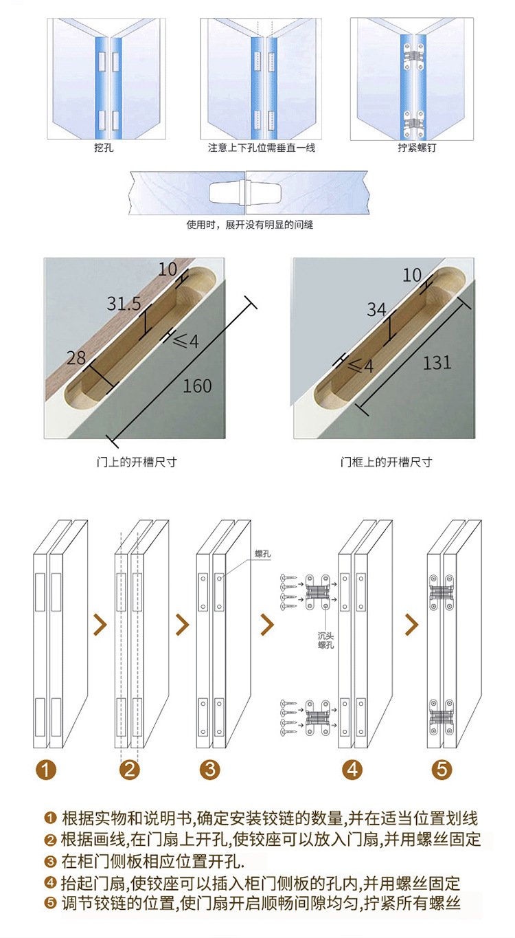 暗合页隐形门折叠门隐藏十字铰链暗门木门暗合页暗藏隐藏铰链隐式