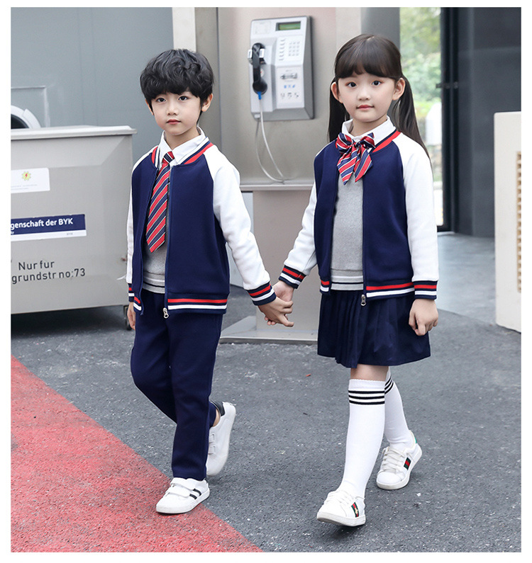 小学生校服春秋装英伦学院风套装运动服儿童棒球服班服幼儿园园服