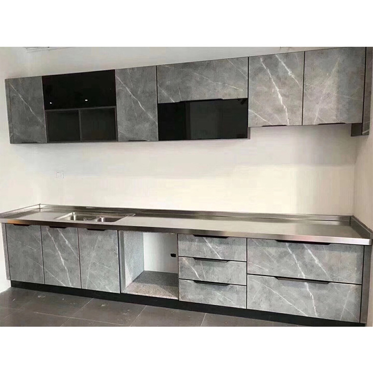 源头厂家橱柜定制壁橱云石板柜门高光厨柜定制量大可议价可月结