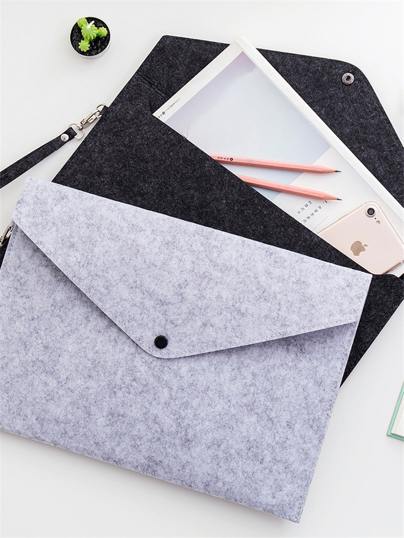 毛毡文件夹a4文件袋资料袋公文包毛毡a4a5文件袋档案袋可加logo