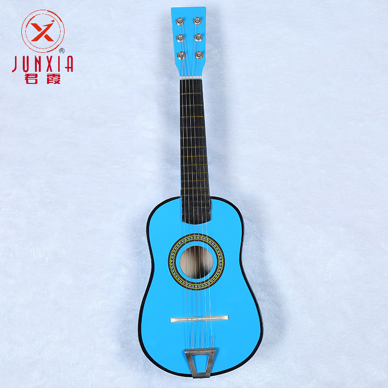 SOURCE Manufacturer 23-Inch Wooden Small Guitar Children's Classic Playing Toys Colorful Beginner Wooden Guitar Wholesale