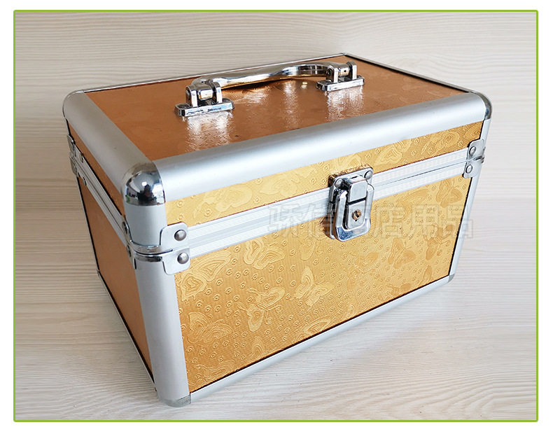铝合金技师箱 桑拿沐足工具箱结银色粉紫色金色化妆箱 大容量工具