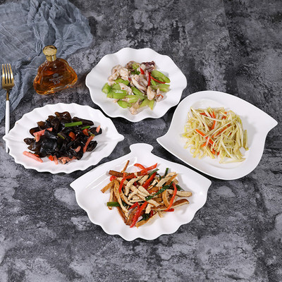 新款套装盘子菜盘家用各种形状陶瓷早餐盘创意纯白碟不规则西餐具