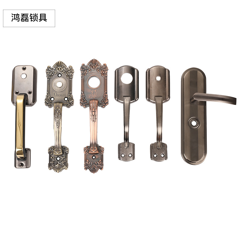 厂家直供防盗门拉手 防盗门把手通用型加厚面板门锁老式门配件