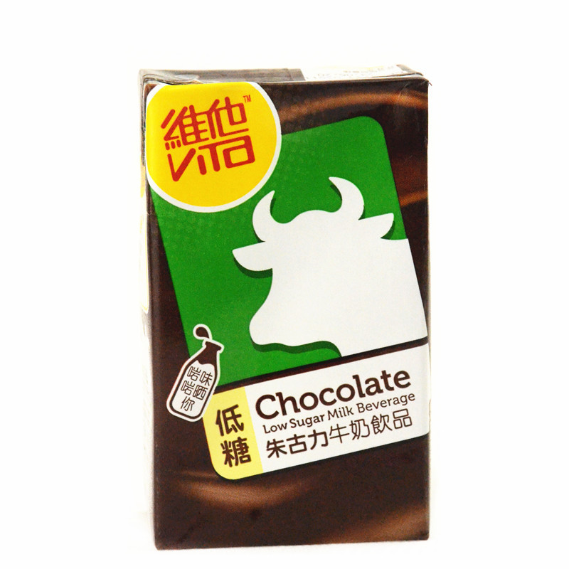 香港原装进口黑牛头vita维他牛头原味/低糖/朱古力牛奶250ml*24盒