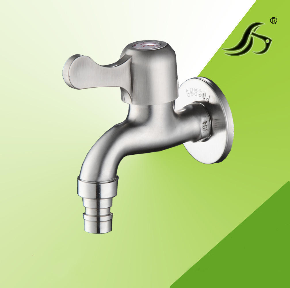 厂家批发 拖把池水池入墙快开4分水嘴 304不锈钢洗衣机水龙头dn15