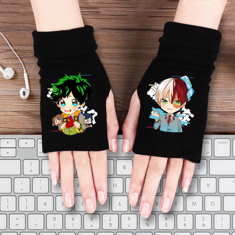 动漫手套 棉质针织 半指手套 冬季保暖 轰焦冻 魏无羡 血小板手套