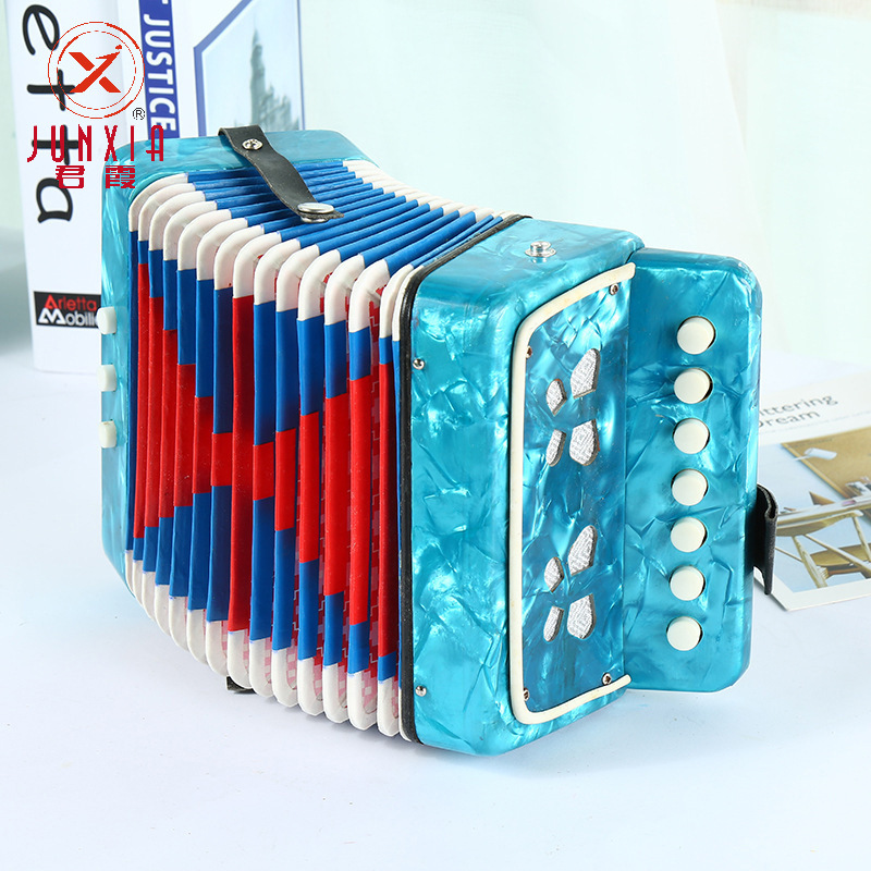 SOURCE Manufacturer Celulu 7 Key 2 Bass Accordion Children Accordion Beginner Practice Keyboard Musical Instruments