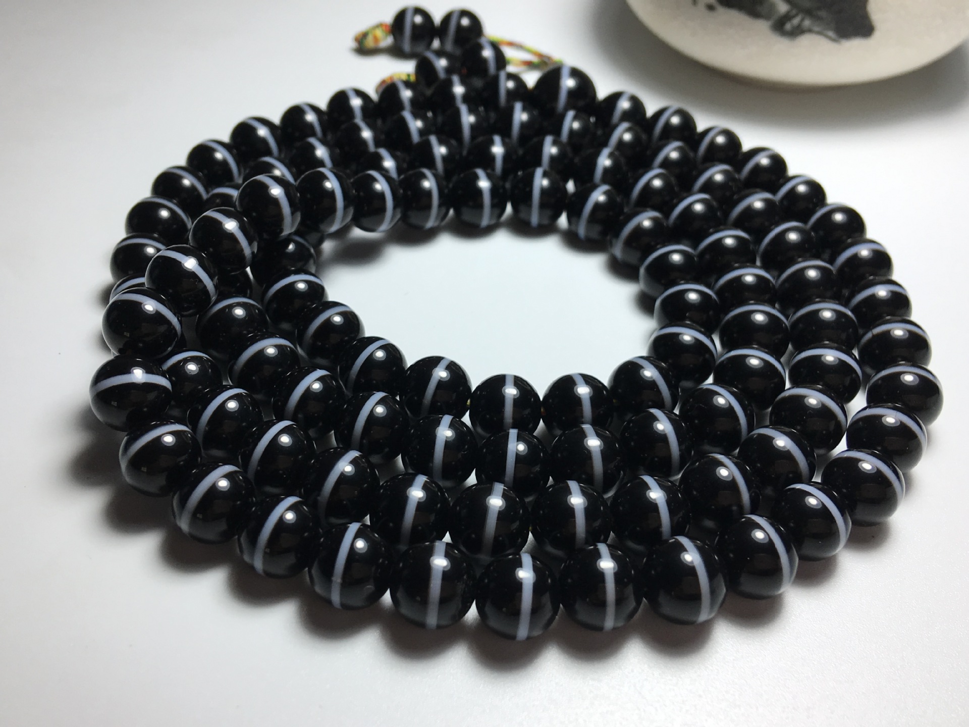 精品一线药师珠圆珠8mm108粒佛珠念珠天然缠丝