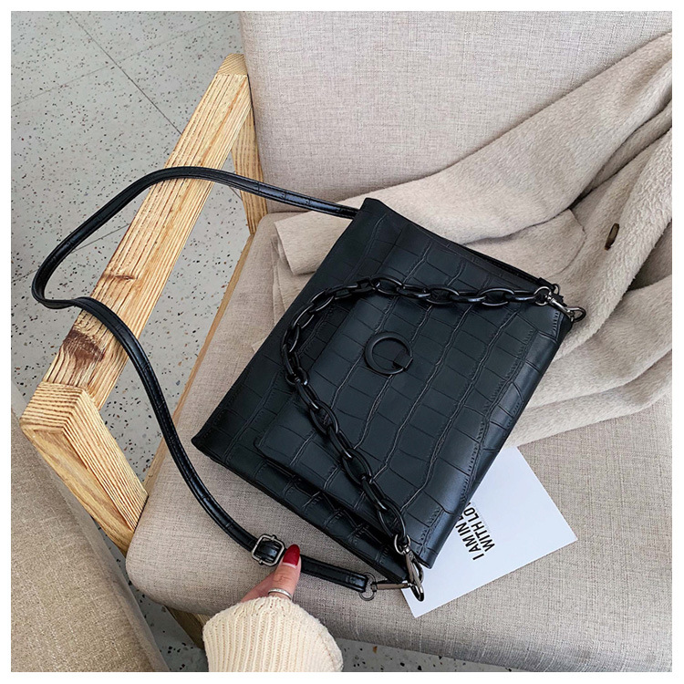 超软质感石头纹信封包大容量双层链条单肩包韩国百搭斜挎女包批发