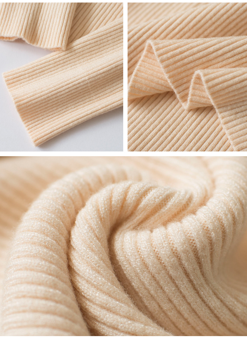 2019新款秋冬时尚针织衫女半高领长袖宽松套头针织衫上衣外套