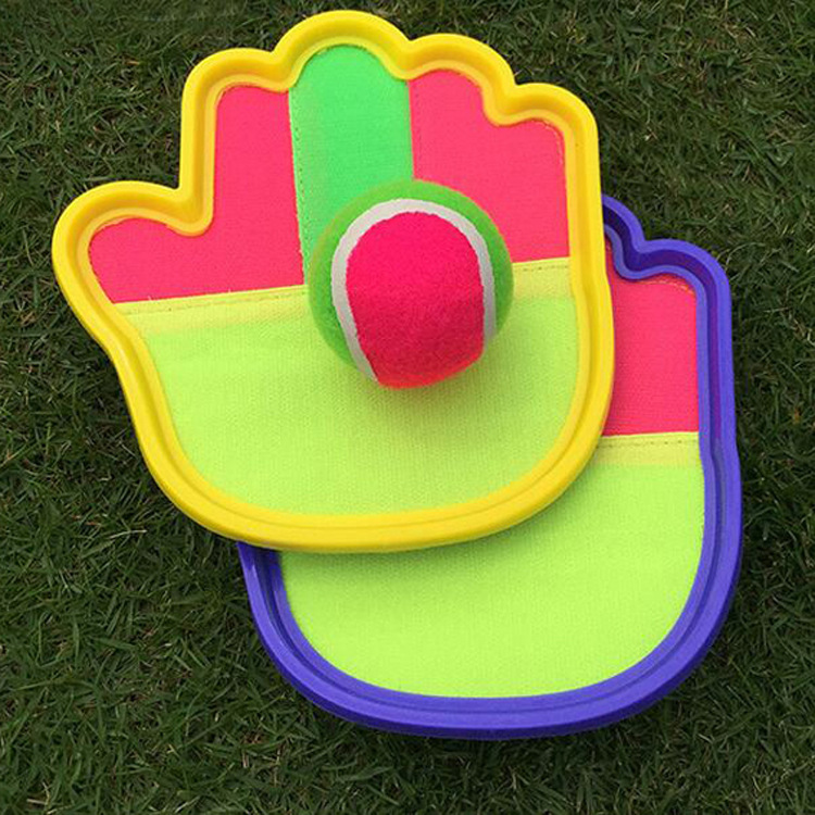 户外儿童玩具 幼儿园运动用品 互动手掌粘粑球拍 大号圆形球拍