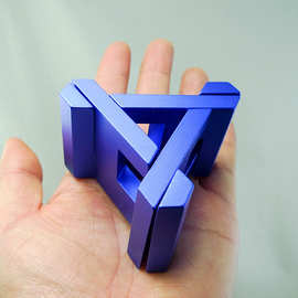 42%魔puzzle金针马蹄四方锁解锁鲁班锁烧脑孔明锁三角链高智商 取物