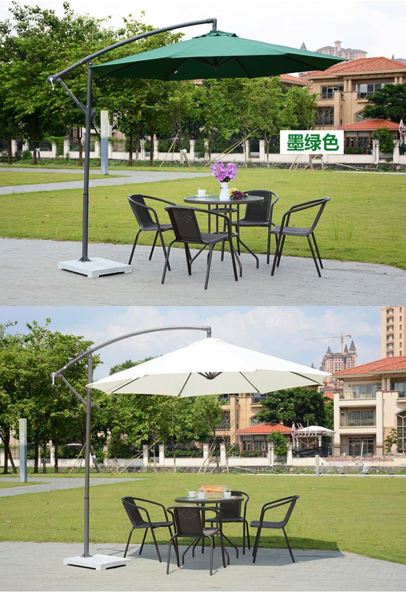 阳台藤椅三五件套户外铁艺咖啡藤编外摆桌椅带伞组合钢化玻璃折叠