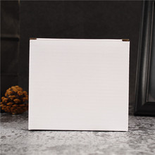 翻盖包装盒白色小纸盒包装纸盒现货单瓦楞白盒正方形扣底盒直供