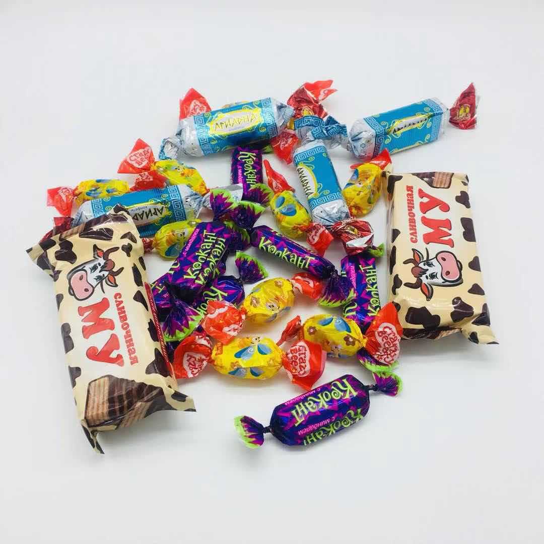 俄罗斯进口混合糖果礼盒装250克婚宴喜宴桌摆巧克力水果混糖包邮