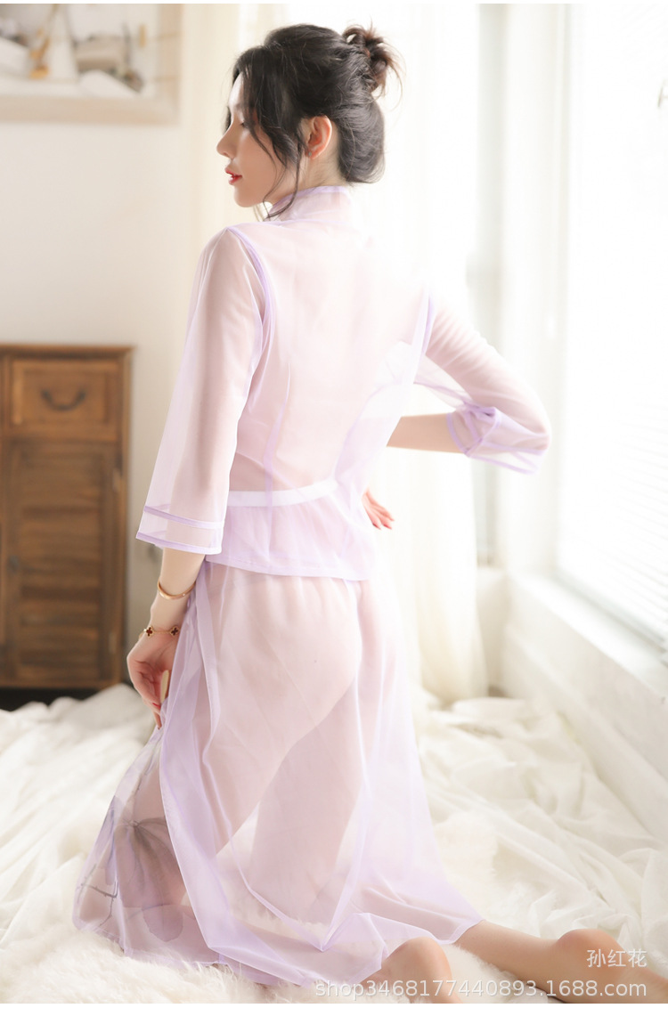 情趣内衣网纱透视民国学生装性感制服诱惑激情套装复古女跨境