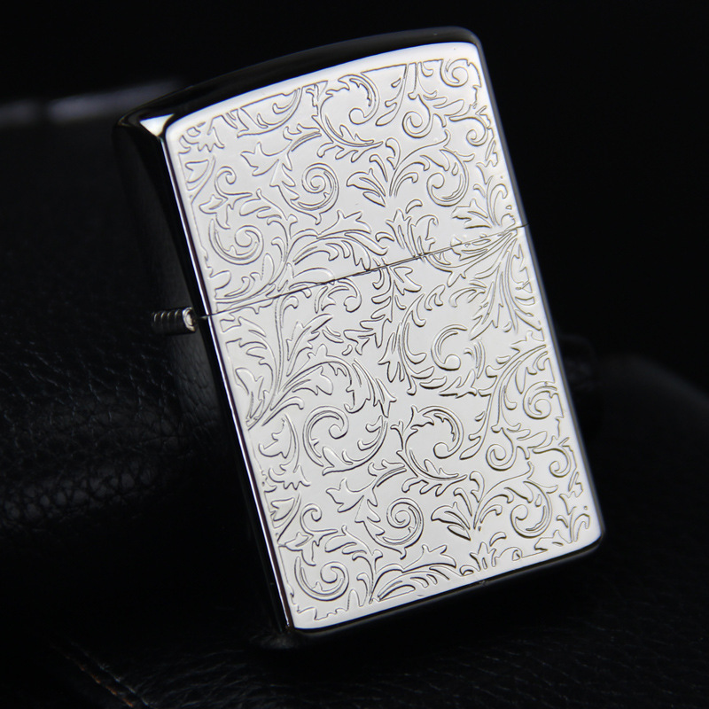 正品香港佐罗zorro打火机 z8349古银唐草 加厚纯铜壳煤油打火机