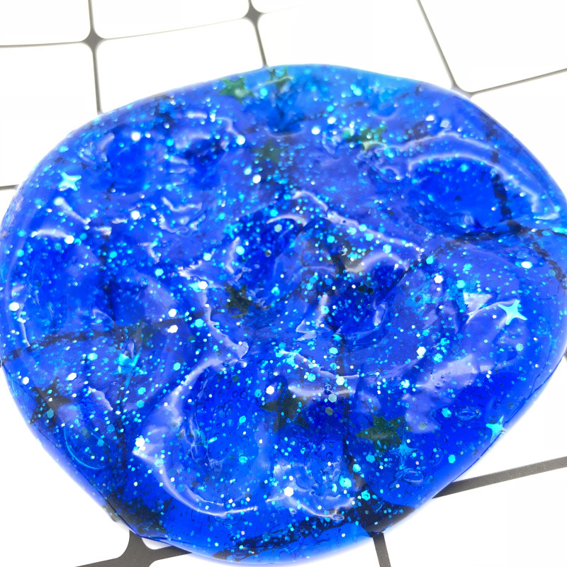 diy史莱姆slime星空色炫彩水晶泥减压发泄泥戳戳泥不粘手