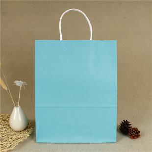 白色牛皮纸袋子定做服装手提袋外卖打包袋定制印logo礼品纸袋批发