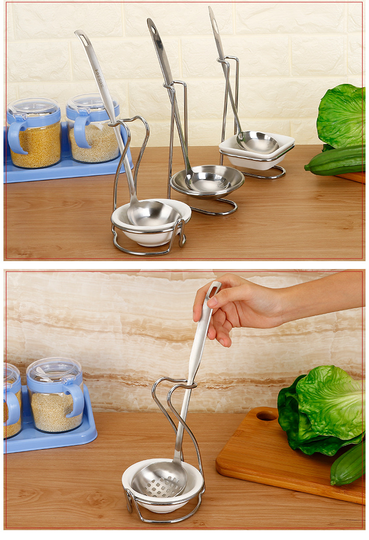 不锈钢汤勺架托餐厅挂勺子架火锅店勺架漏勺架火锅汤勺漏勺套装架