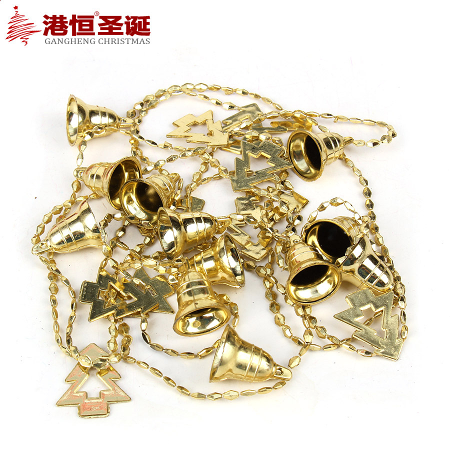 2.7 M Jingling Bell String Christmas Tree Decorations Wall Decorative Door Curtain Pendant Bell Chain Clock String