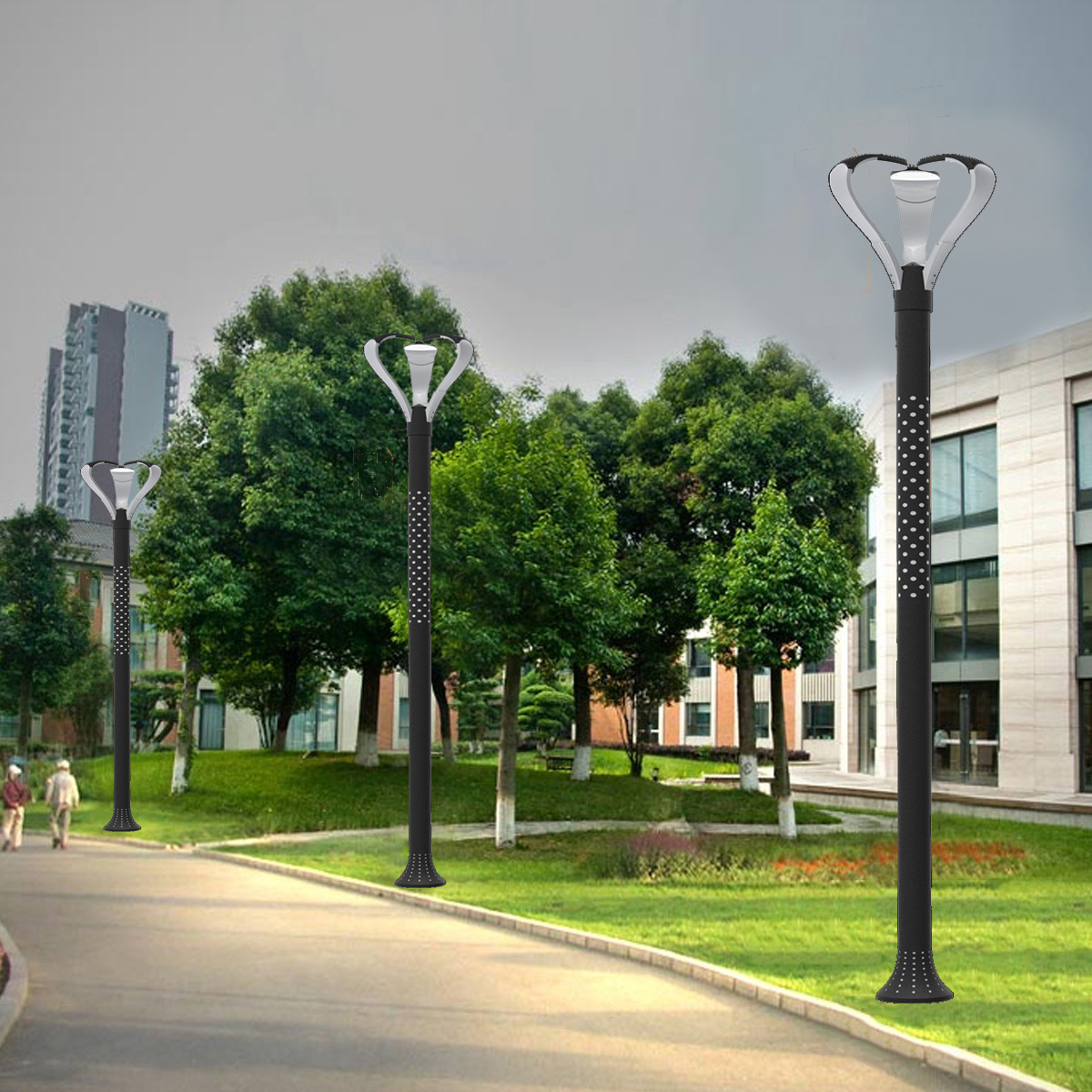 厂家直供现代led庭院灯 兴凯直销3.5米景观庭院灯 道路景观庭院灯
