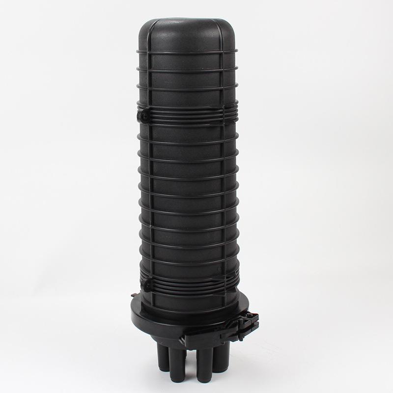 1进4出144芯光缆接续盒立式防水带气嘴帽光纤接头盒热缩机械炮筒