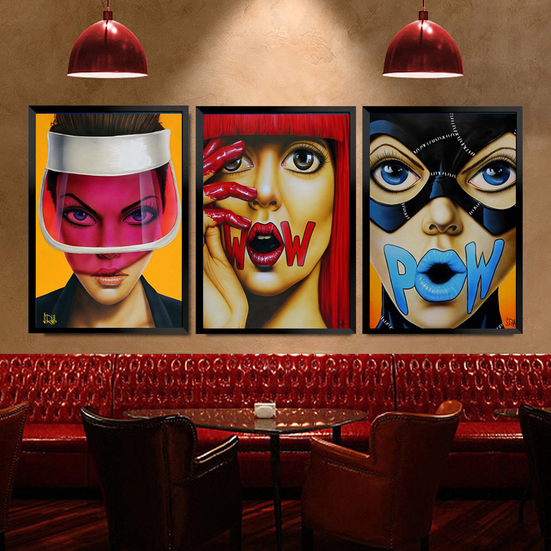 ktv装饰画酒吧背景墙面画清吧个性创意挂画美式复古歌厅包间壁画