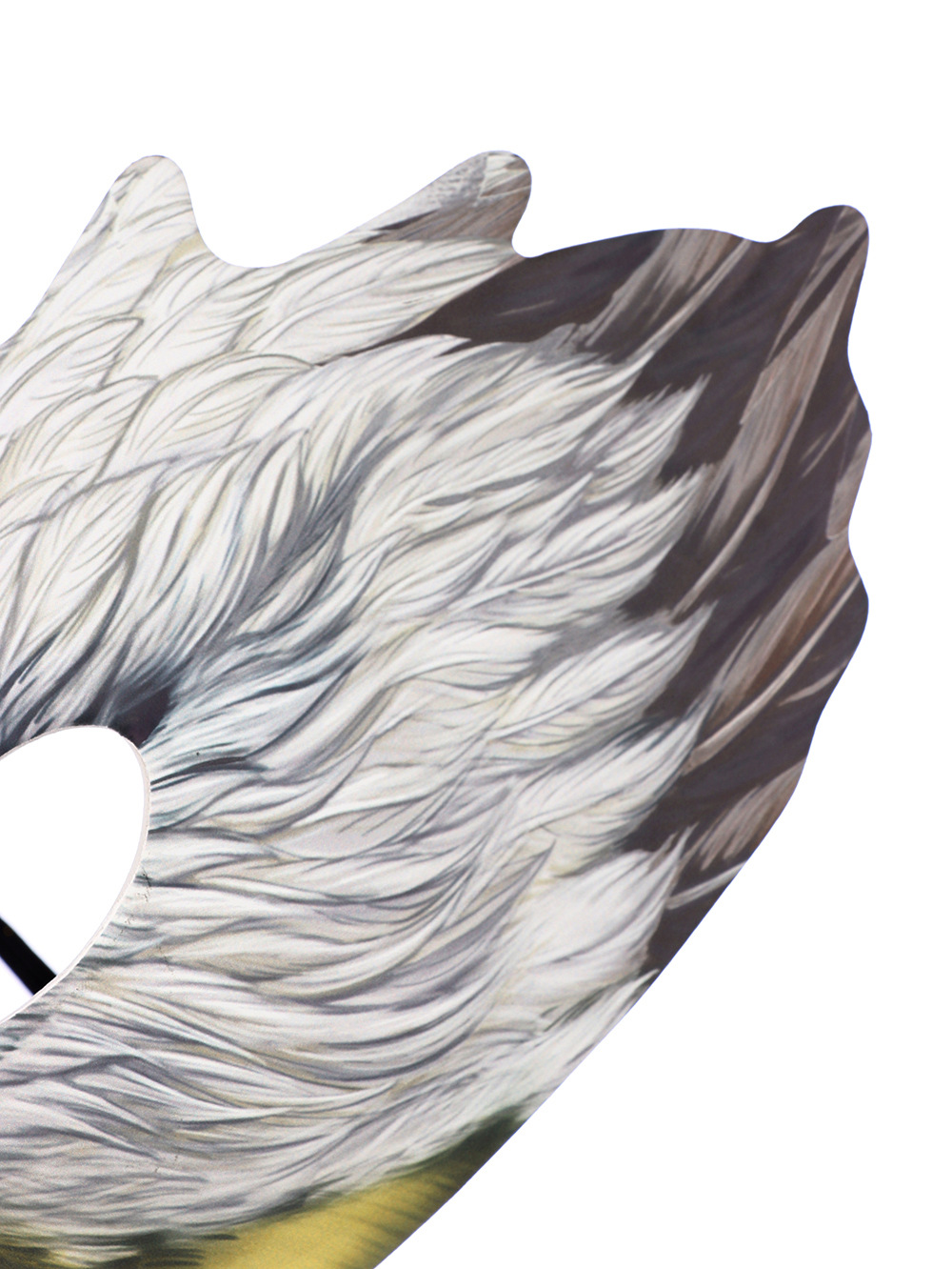 外贸万圣节狂欢节派对pu皮革eva白色鹰面具