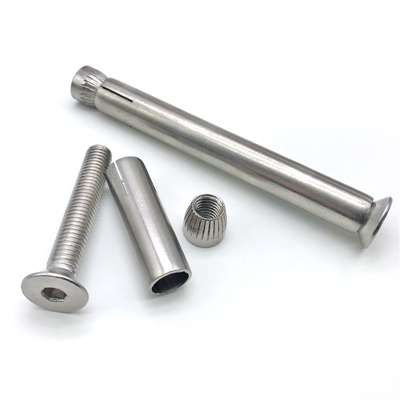 201/304不锈钢沉头内六角内膨胀螺栓/内置式膨胀螺丝/m6m8m10m12