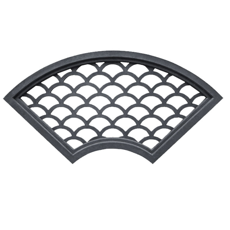 辉腾瓦业扇形镂空砖雕花窗水泥窗花中式仿古浮雕徽派青瓦围墙挂件