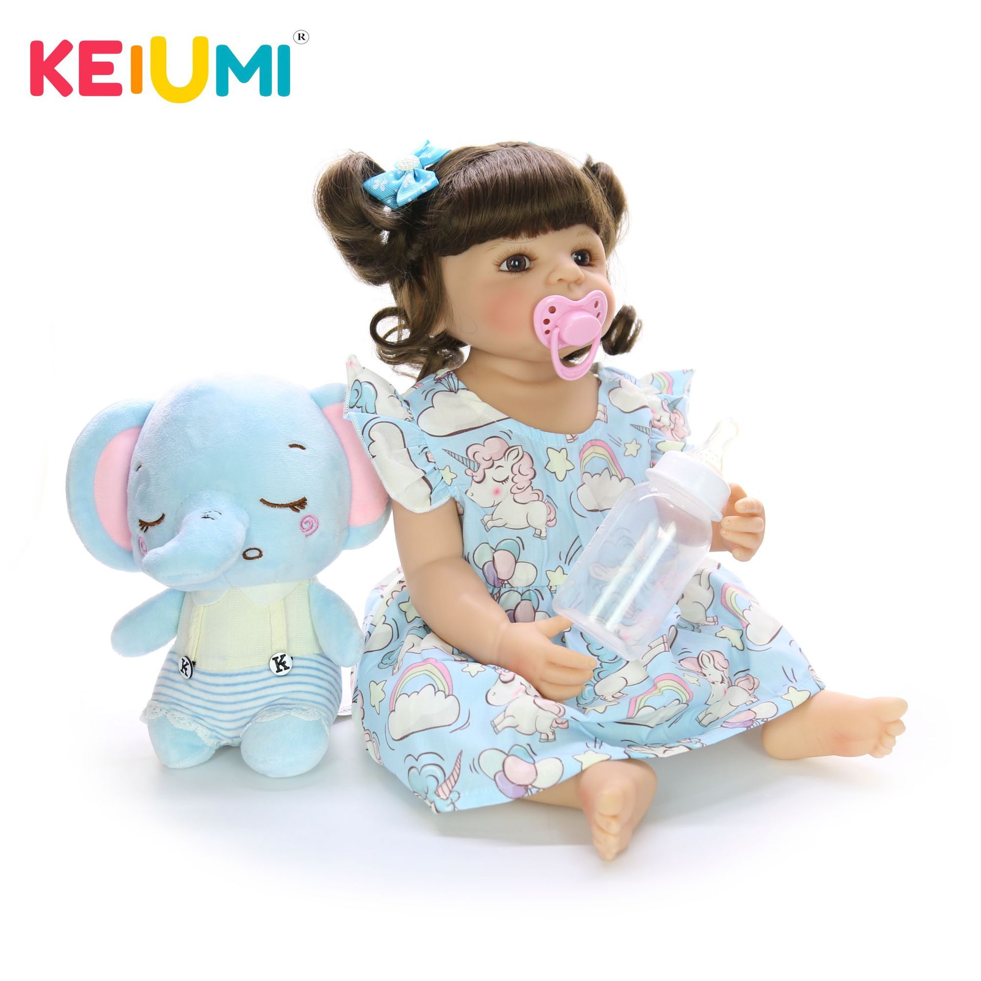 keiumi 重生娃娃reborn baby doll 22寸55cm仿真婴儿全硅胶女孩