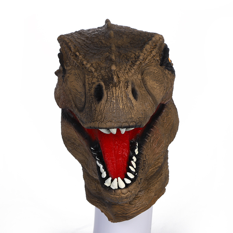 专业定做霸王龙恐龙面具 新奇动物头面具 万圣节派对乳胶活动道具