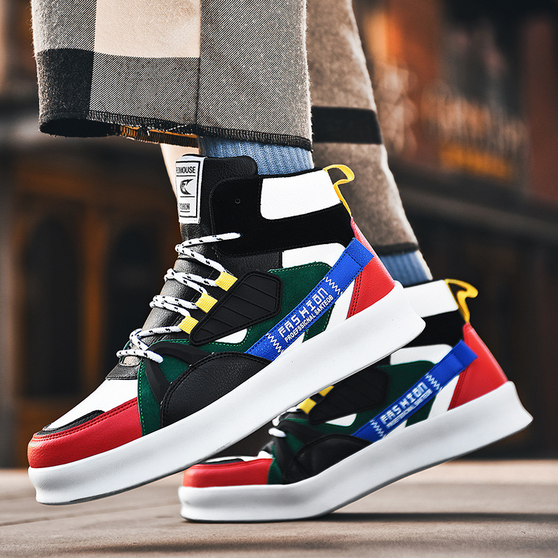 高帮鞋男嘻哈潮流男士板鞋2019秋冬新款个性百搭运动潮鞋休闲男鞋