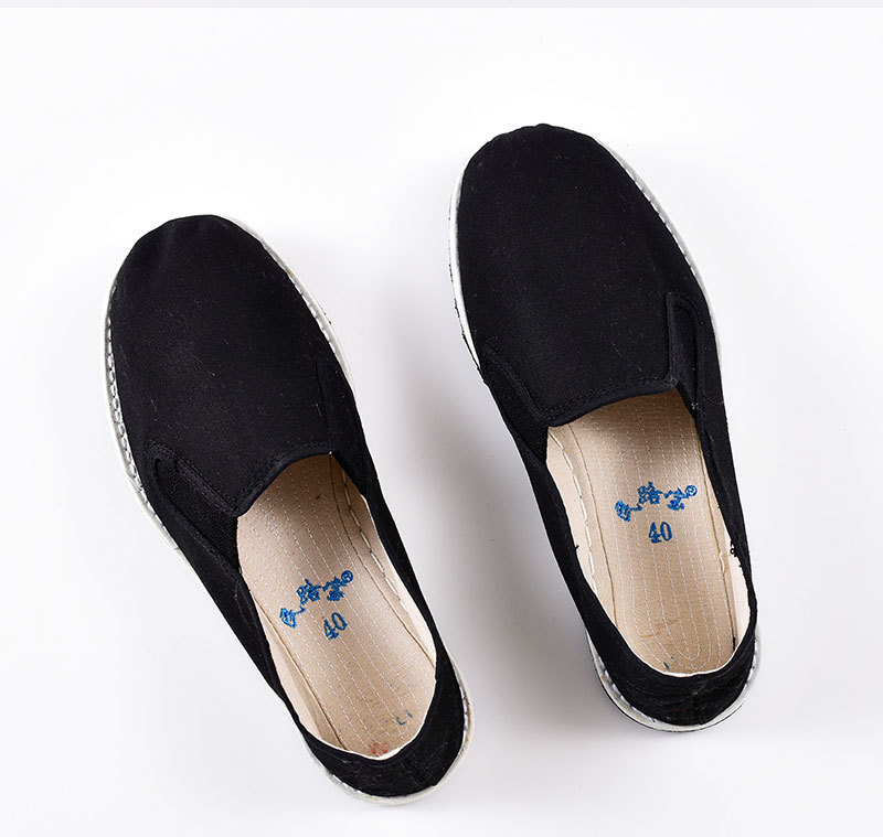 厂家直销民路宝休闲鞋老北京手工千层底夏季透气军单帆布男黑布鞋